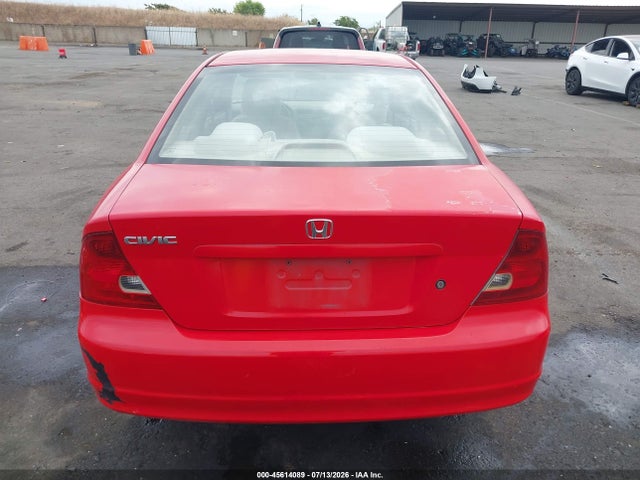 2001 Honda Civic Lx მანქანა იყიდება აუქციონზე, vin: 1HGEM225X1L073134, აუქციონის ნომერი: 45614089