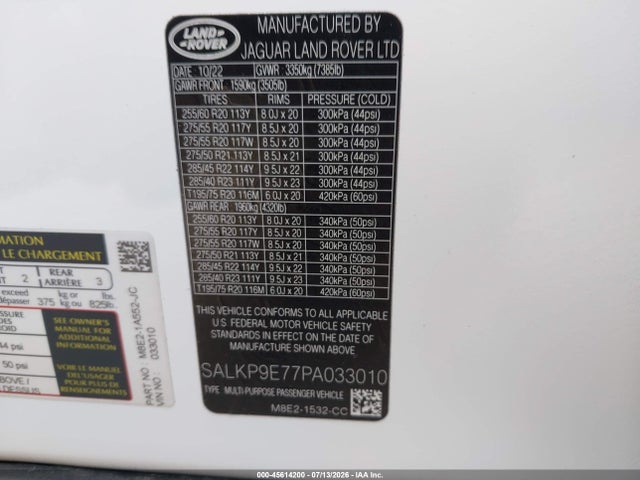 Land Rover Range Rover P530 Se 2023 SALKP9E77PA033010 Image 9