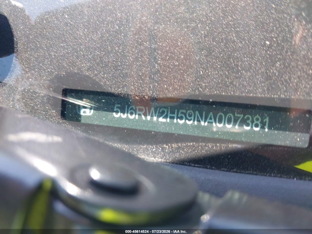 Auction sale of the 2022 Honda Cr-v Awd Ex, vin: 5J6RW2H59NA007381, lot number: 45614524
