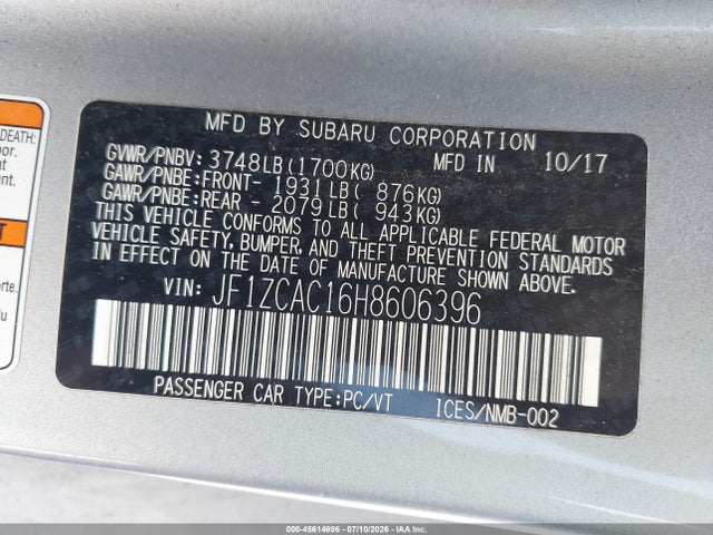 JF1ZCAC16H8606396 Subaru Brz Limited