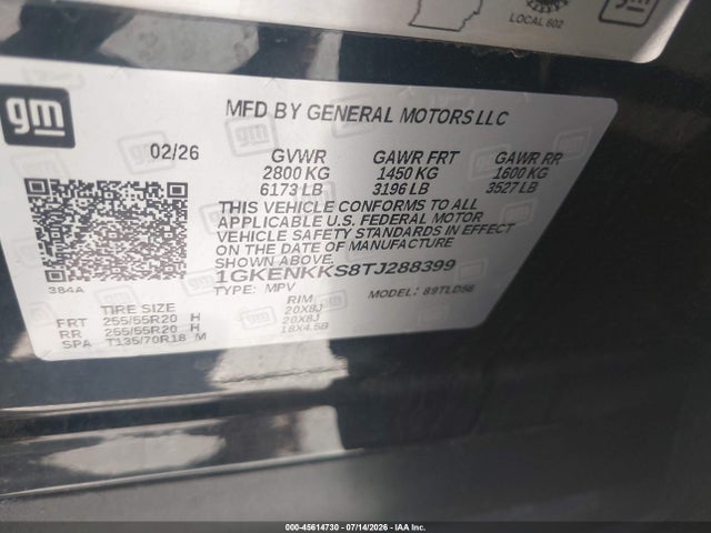 GMC Acadia Elevation Fwd 2026 1GKENKKS8TJ288399 Image 9