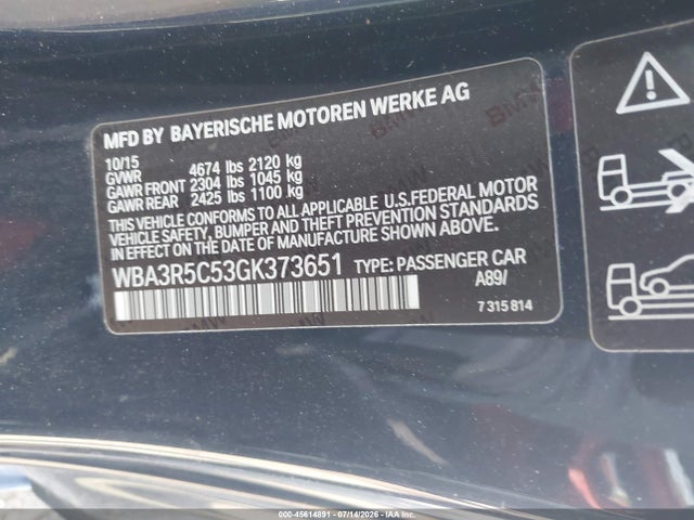 BMW 435i Xdrive 2016 WBA3R5C53GK373651 Image 9