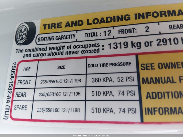 1FBZX2ZM1JKB18850 Ford Transit-350 Xl