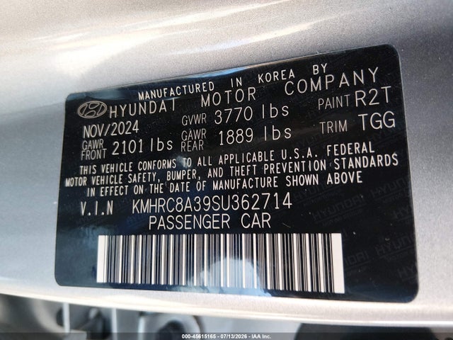 KMHRC8A39SU362714 Hyundai Venue Sel