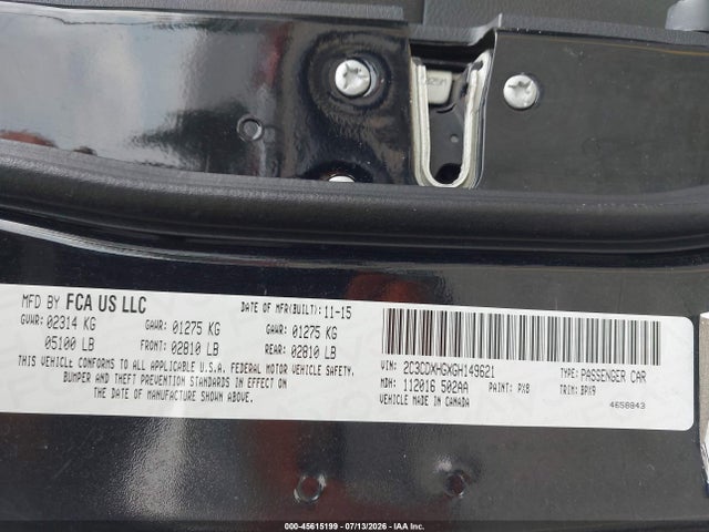 Dodge Charger Sxt 2016 2C3CDXHGXGH149621 Image 9