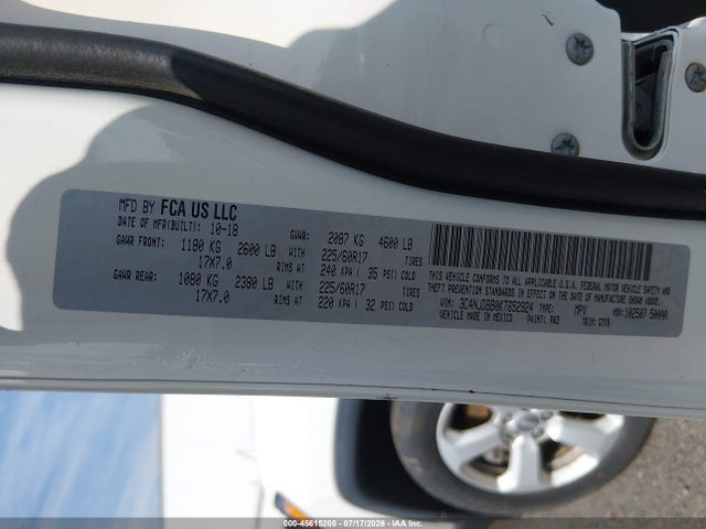 2019 Jeep Compass Latitude 4x4 მანქანა იყიდება აუქციონზე, vin: 3C4NJDBB0KT652924, აუქციონის ნომერი: 45615205
