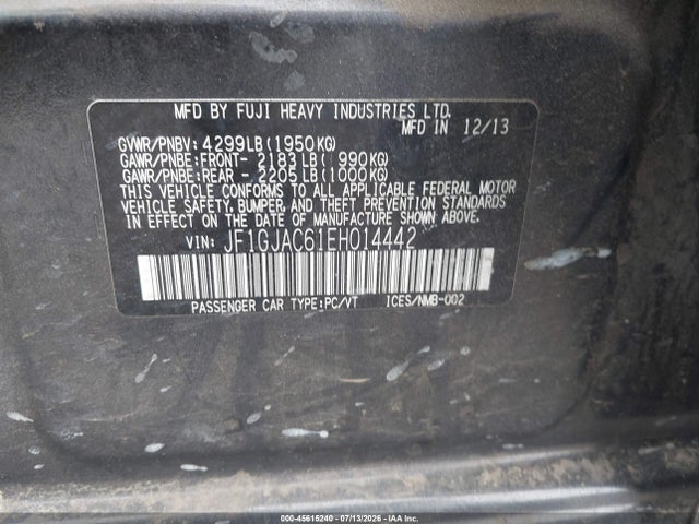 Subaru Impreza 2.0i Premium 2014 JF1GJAC61EH014442 Image 9