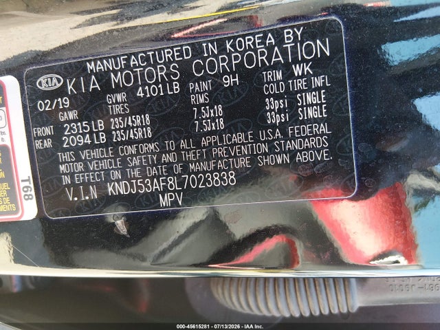 KNDJ53AF8L7023838 KIA Soul Gt-line Turbo