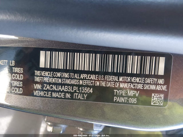 Продаж на аукціоні авто 2020 Jeep Renegade Sport Fwd, vin: ZACNJAAB3LPL13564, номер лоту: 45615464