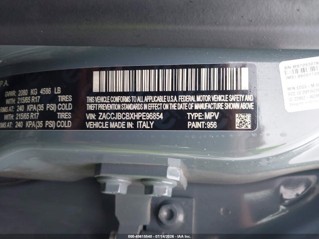 Jeep Renegade Trailhawk 2017 ZACCJBCBXHPE96854 Image 9