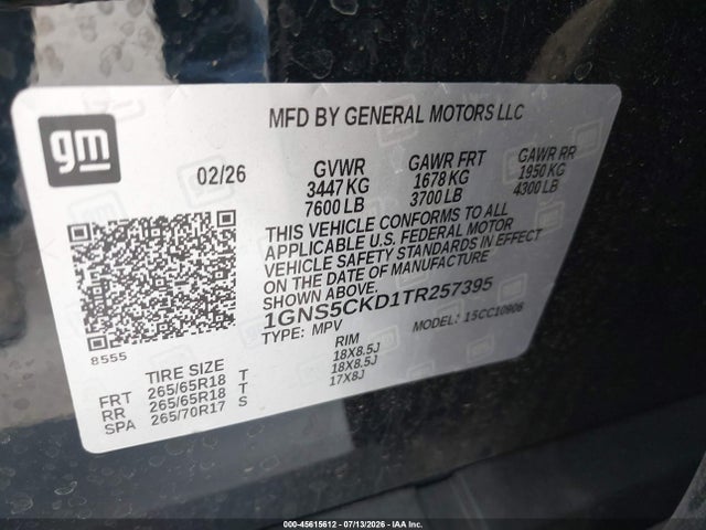 Chevrolet Suburban Lt 2026 1GNS5CKD1TR257395 Image 30