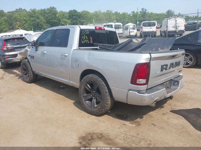 2018 Ram 1500 Sport მანქანა იყიდება აუქციონზე, vin: 1C6RR7MT6JS291093, აუქციონის ნომერი: 45615648