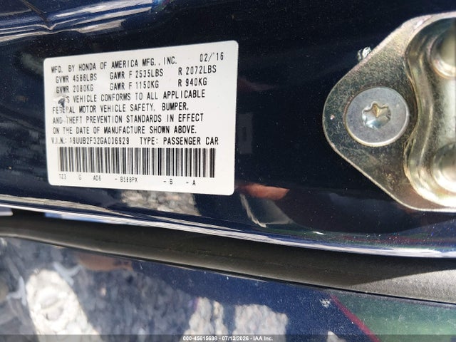 Продаж на аукціоні авто 2016 Acura Tlx V6, vin: 19UUB2F32GA006929, номер лоту: 45615698