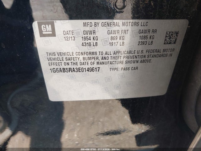 Cadillac ATS LUXURY 2014 1G6AB5RA3E0149617 Image 9