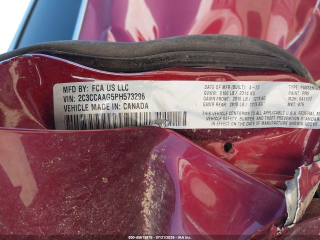 45615978 :رقم المزاد ، 2C3CCAAG5PH573296 vin ، 2023 Chrysler 300 Touring مزاد بيع