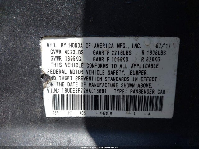 Acura Ilx Premium Package/technology Plus Package 2017 19UDE2F72HA015691 Image 9