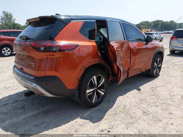 2021 Nissan Rogue Platinum Intelligent Awd მანქანა იყიდება აუქციონზე, vin: JN8AT3DD2MW303380, აუქციონის ნომერი: 45616051
