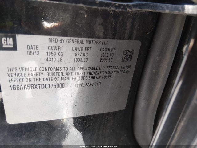 Продажа на аукционе авто 2013 Cadillac Ats Standard, vin: 1G6AA5RX7D0175000, номер лота: 45616090