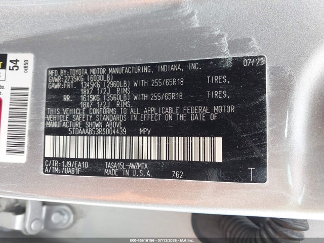 Toyota Grand Highlander Xle/limited/platinum 2024 5TDAAAB53RS004439 Image 9