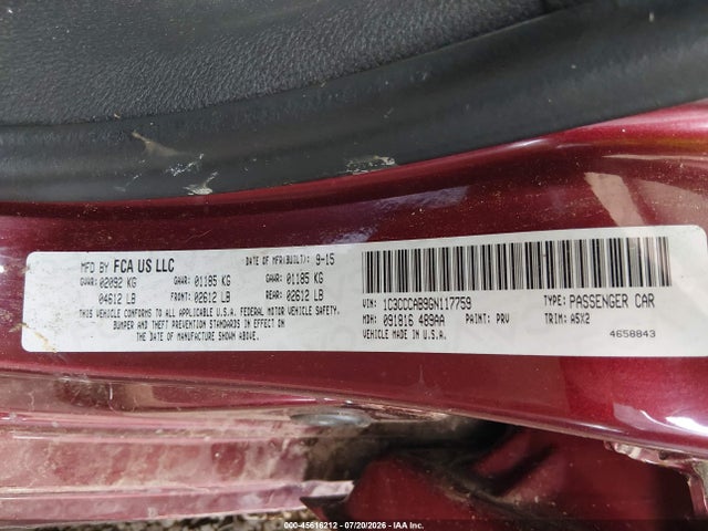 1C3CCCAB9GN117759 Chrysler 200 Limited