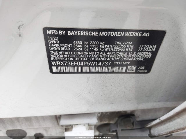 Aukcja sprzedaży 2023 Bmw X1 Xdrive28i, vin: WBX73EF04P5W14737, numer aukcji: 45616324