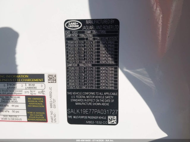 Land Rover Range Rover Autobiography 2023 SALK19E77PA031727 Image 9