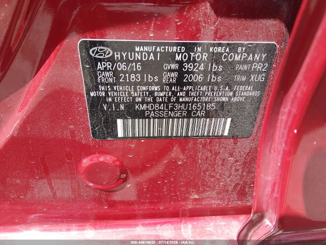 Hyundai ELANTRA SE 2017 KMHD84LF3HU165185 Image 9