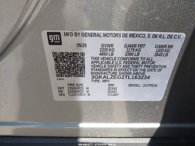 Aukcja sprzedaży 2026 Gmc Terrain Awd Denali, vin: 3GKALZEG2TL163234, numer aukcji: 45616777