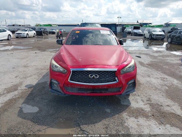 45616797 :رقم المزاد ، JN1FV7AR0JM481897 vin ، 2018 Infiniti Q50 3.0t Red Sport 400 مزاد بيع