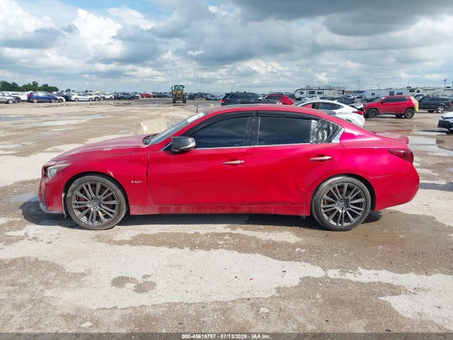 45616797 :رقم المزاد ، JN1FV7AR0JM481897 vin ، 2018 Infiniti Q50 3.0t Red Sport 400 مزاد بيع