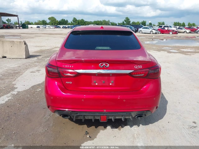 45616797 :رقم المزاد ، JN1FV7AR0JM481897 vin ، 2018 Infiniti Q50 3.0t Red Sport 400 مزاد بيع