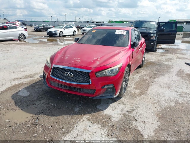 45616797 :رقم المزاد ، JN1FV7AR0JM481897 vin ، 2018 Infiniti Q50 3.0t Red Sport 400 مزاد بيع
