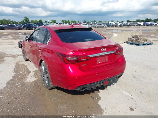 45616797 :رقم المزاد ، JN1FV7AR0JM481897 vin ، 2018 Infiniti Q50 3.0t Red Sport 400 مزاد بيع