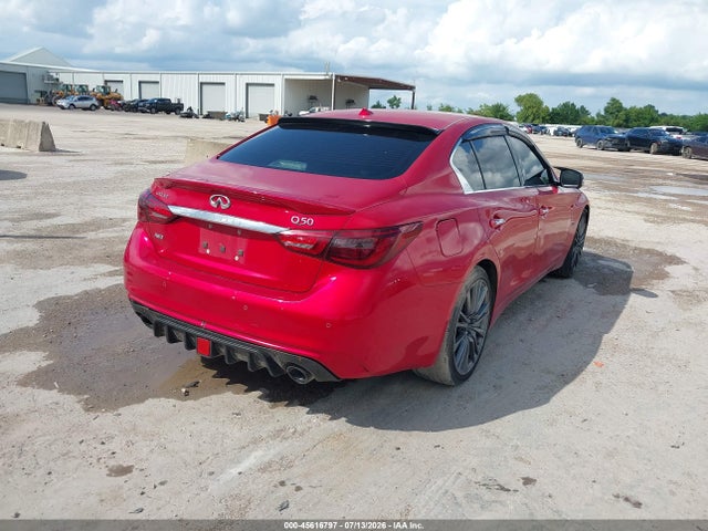 45616797 :رقم المزاد ، JN1FV7AR0JM481897 vin ، 2018 Infiniti Q50 3.0t Red Sport 400 مزاد بيع