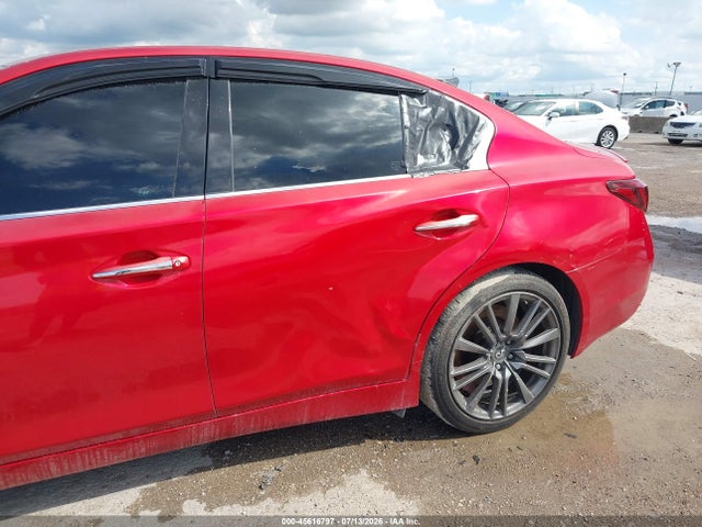 45616797 :رقم المزاد ، JN1FV7AR0JM481897 vin ، 2018 Infiniti Q50 3.0t Red Sport 400 مزاد بيع