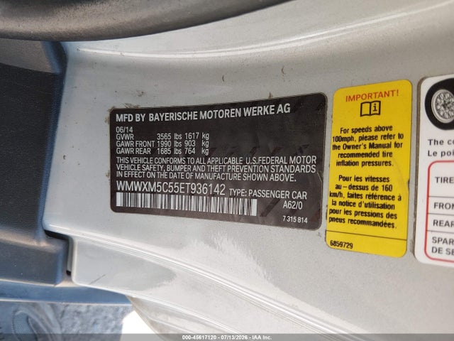 Продаж на аукціоні авто 2014 Mini Hardtop Cooper, vin: WMWXM5C55ET936142, номер лоту: 45617120