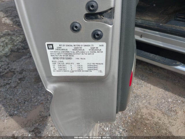 Aukcja sprzedaży 2005 Gmc Sierra 1500 Slt, vin: 2GTEC13T351329831, numer aukcji: 45617186