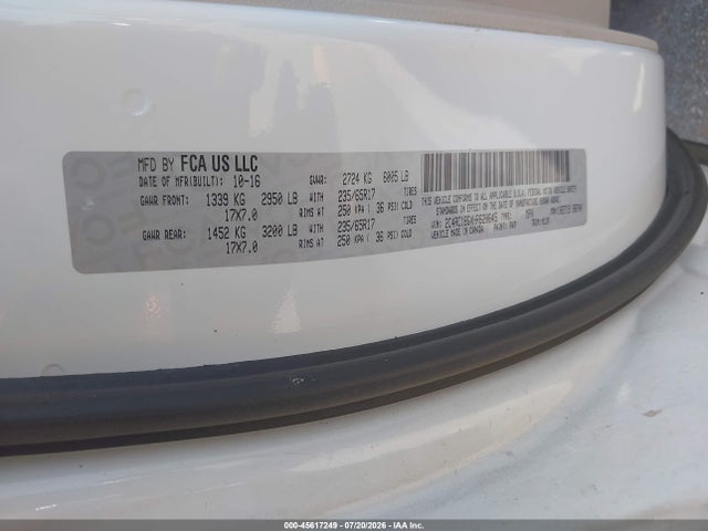 45617249 :رقم المزاد ، 2C4RC1BGXHR620645 vin ، 2017 Chrysler Pacifica Touring-l مزاد بيع