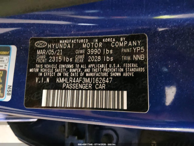 Продаж на аукціоні авто 2021 Hyundai Elantra N Line, vin: KMHLR4AF3MU162647, номер лоту: 45617346