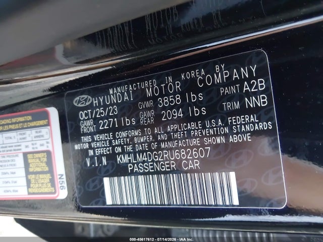 Продаж на аукціоні авто 2024 Hyundai Elantra Sel, vin: KMHLM4DG2RU682607, номер лоту: 45617612