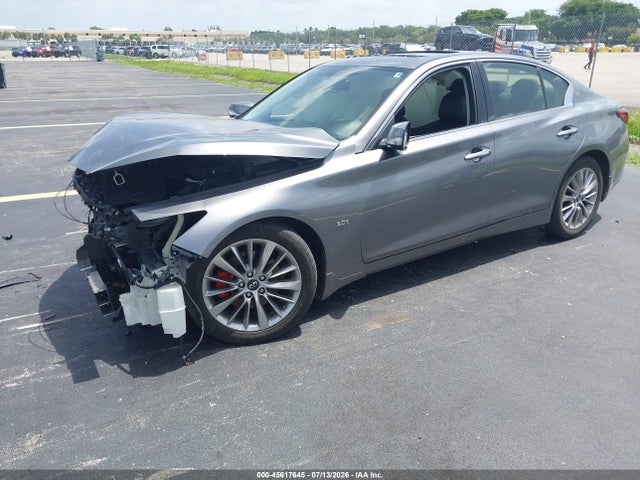 2019 Infiniti Q50 3.0t Luxe მანქანა იყიდება აუქციონზე, vin: JN1EV7AP8KM516536, აუქციონის ნომერი: 45617645