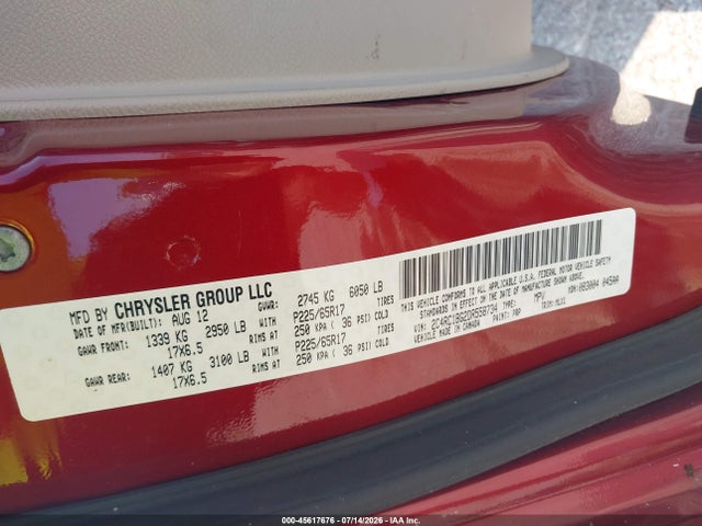 Продажа на аукционе авто 2013 Chrysler Town & Country Touring, vin: 2C4RC1BG2DR558734, номер лота: 45617676