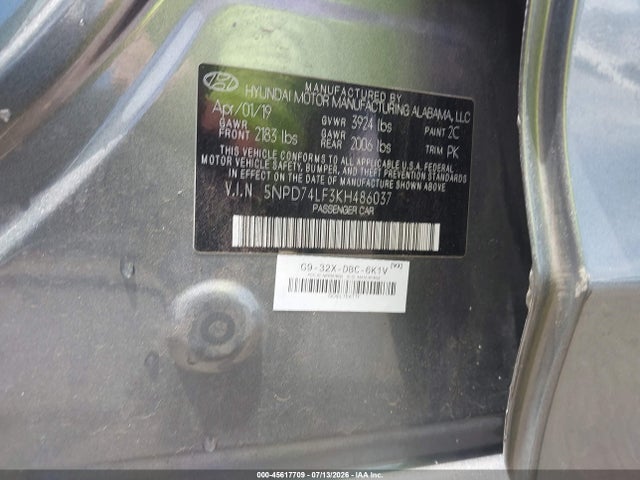 Hyundai ELANTRA SE 2019 5NPD74LF3KH486037 Image 9