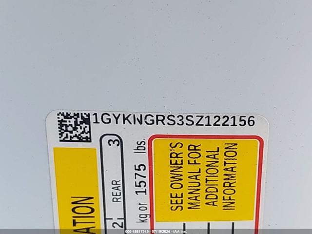 45617919 :رقم المزاد ، 1GYKNGRS3SZ122156 vin ، 2025 Cadillac Xt5 Awd Sport مزاد بيع