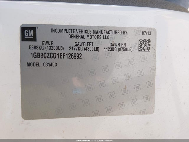 1GB3CZCG1EF126992 Chevrolet Silverado 3500hd Chassis Work Truck