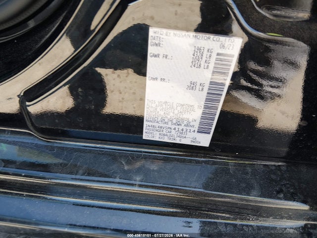 Продажа на аукционе авто 2023 Nissan Altima S Fwd, vin: 1N4BL4BV5PN414314, номер лота: 45618101