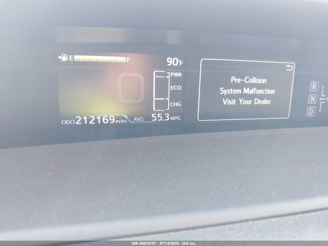 2018 Toyota Prius Two Eco მანქანა იყიდება აუქციონზე, vin: JTDKARFU9J3552052, აუქციონის ნომერი: 45618197
