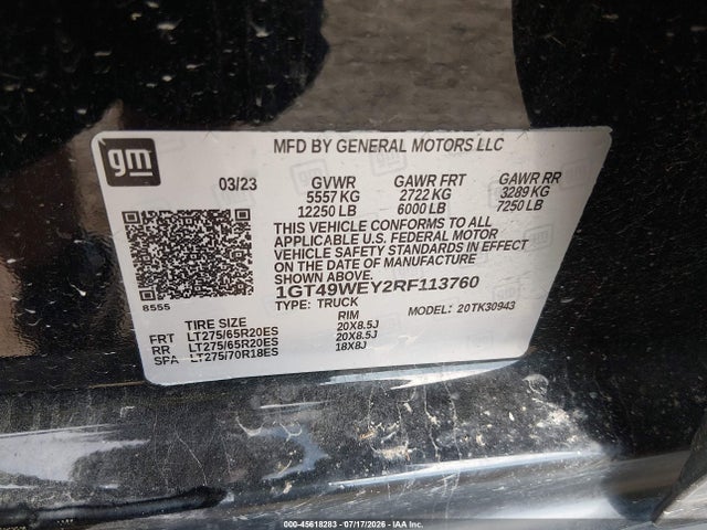 Продаж на аукціоні авто 2024 Gmc Sierra 3500hd 4wd  Long Bed Denali, vin: 1GT49WEY2RF113760, номер лоту: 45618283