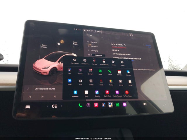 45618423 :رقم المزاد ، 7SAYGDEF5NF397459 vin ، 2022 Tesla Model Y Performance Dual Motor All-wheel Drive مزاد بيع
