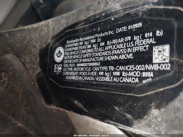 Can-Am Spyder Roadster Rt/rt Limited 2025 2BXNBDD27SV000547 Image 10